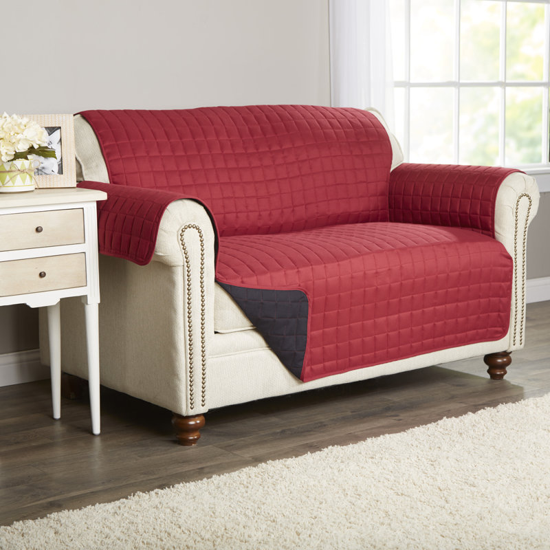 Wayfair Basics Box Cushion Loveseat Slipcover & Reviews Wayfair.ca